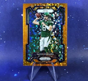 2023 Panini Prizm Aaron Rodgers naranja discoteca Prizm NY Jets fútbol americano - Imagen 1 de 7