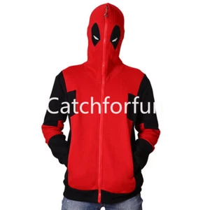 Marvel Deadpool Hoodie Mens Teens 3D Hooded Sweatshirts Pullover Cosplay Costume - Picture 1 of 4