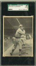1929 R316 Kashin Publications DALE ALEXANDER Detroit Tigers SGC EX/NM 6