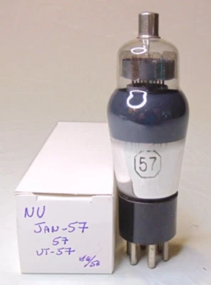 真空管 National Union 57 型 JAN-57 军用规格 Hickok 测试 84/56 — 第 1/4 张图片