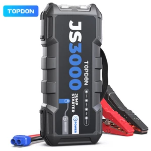 Topdon Booster JS3000 3000 Amp 12-Volt Safe Protection Lithium Pro Jump Starter - Picture 1 of 13
