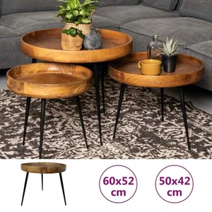 HSM collection side table coffee table living room table 50x42/60x52 cm vida