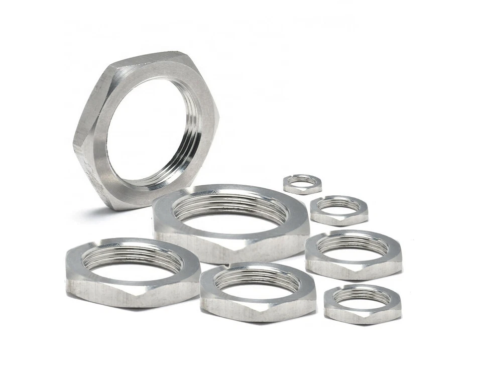 Sechskantmutter flach UNC UNF 1/4 5/16 3/8 7/16 1/2 9/16 5/8 3/4 Zoll Regel Fein - Bild 1 von 1