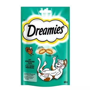Dreamies With Turkey for Cats Delicious Snack IN Food Pouches 60g - Picture 1 of 1
