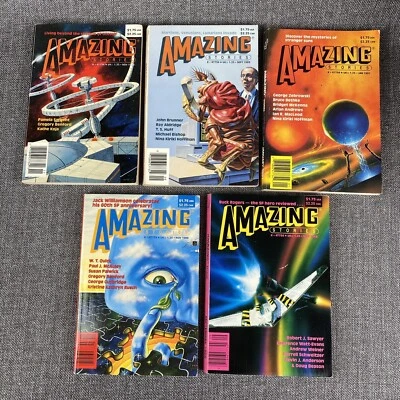 5-Amazing Stories SciFi 1988, 1989, 1990, 1991 Jack Williamson, Robert Sawyer - Image 1 of 3