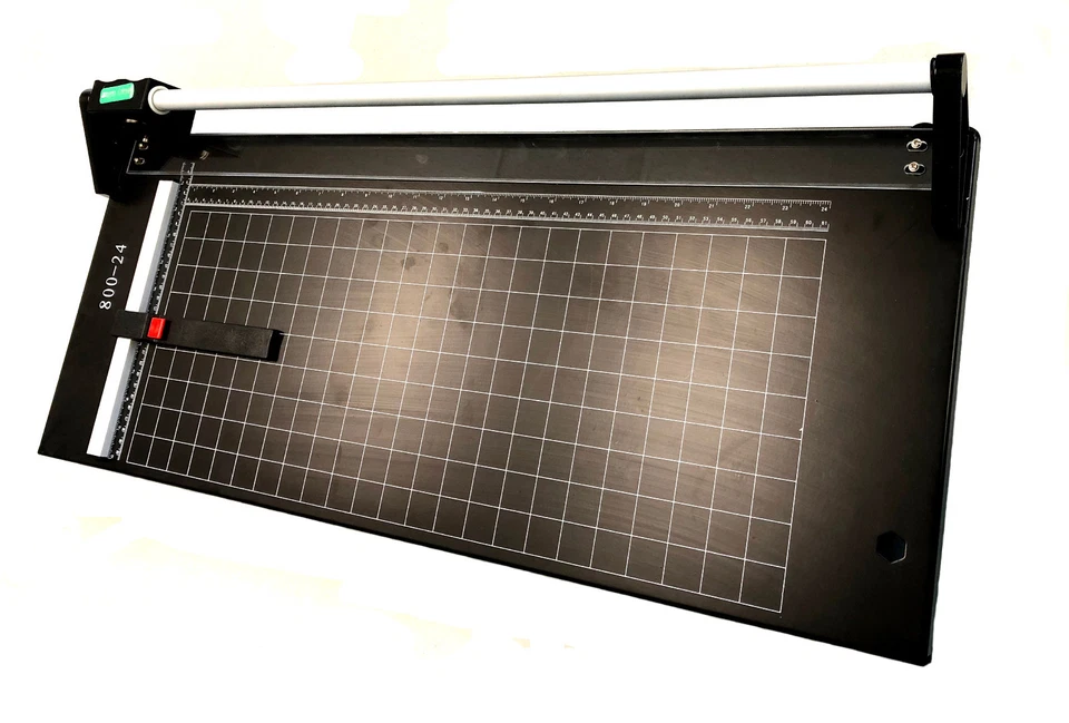 Nuevo cortador de papel rotativo manual de acero duro de 24", foto, póster, pancarta, cobre Foto 1 de 1