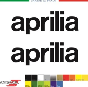 KIT 2 AUFKLEBER APRILIA mm.126 x 43 - STICKERS AUFKLEBER STICKER - Bild 1 von 1
