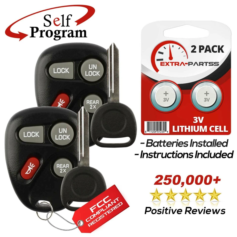 2 For 2000 2001 Chevrolet Astro Keyless Entry Remote + Key Foto 1 de 4