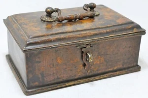 Antigua caja de latón betel Supari original antigua hecha a mano - Imagen 1 de 10