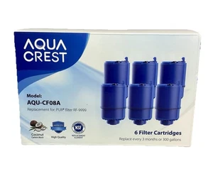 AQUA CREST Water Filter Replacement for RF-9999® Faucet, NSF Certified, 6 Pack - Picture 1 of 5