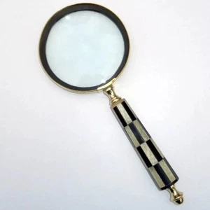 Brass Handled Magnifying Glass Vintage Magnifier W/ Beautiful Handle best gift - Picture 1 of 5