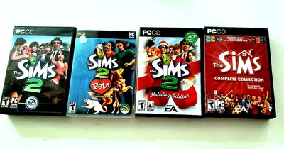 4 GAMES  3 Sims2 Games: Pets-Holiday Edition-Sims2 +The Sims Complete Collection - Image 1 of 4