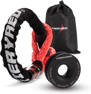 Fieryred Soft Shackle Synthetic Rope 15,000KG Breaking Strength & Recovery Sn... - Picture 1 of 12