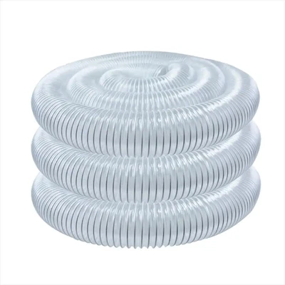 POWERTEC PVC Dust Collection Hose 4 in x 20 ft. Flexible Vue Heavy Duty (70143)