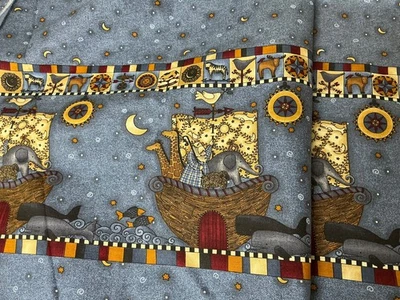 Panel Arca de Noé Debbie Mumm Tela Textil Lino Tela De Colección Foto 1 de 4