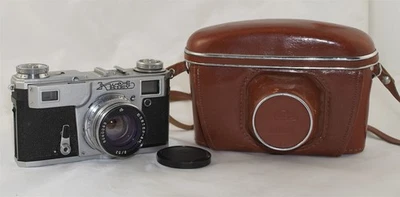 Cámara telémetro KIEV 4A Contax con aprendizaje y estuche Foto 1 de 4