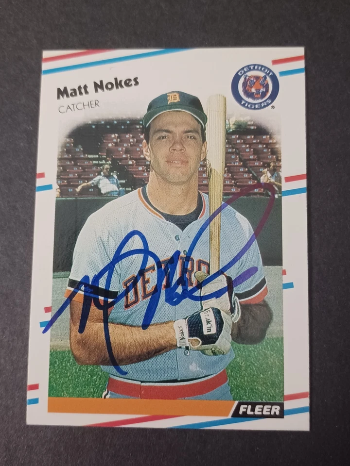 Matt Nokes Signed 1988 Fleer - Tigers - Autographed - Image 1 of 1