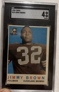 Jimmy Brown 1959 Topps #10 Graded 4 - Picture 1 of 2