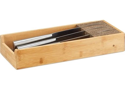 Cuchillo organizador de cajones Knifedock - Cuchillo de cocina de bambú en cajón almacenamiento nuevo Foto 1 de 3