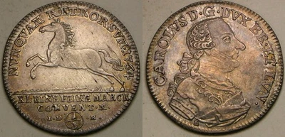 BRUNSWICK WOLFENBUTTEL (Германия) 1/3 талер 1764 E IDB - серебро - XF- - 2055 * - Изображение 1 из 4