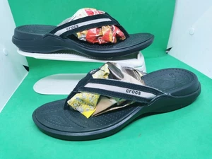 Sandali Crocs donna taglia 9 casual infradito comodi neri scamosciati slip on - Foto 1 di 24
