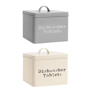 Geschirrspüler Tabletten Aufbewahrung Behälter Box Vintage Blech Metall Haus Küche Caddy - Bild 1 von 11