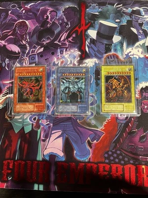 Yu-Gi-Oh! Egyptian God G4 Set - Slifer, Obelisk, Ra LP - Image 1 of 4
