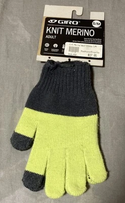 Guante de ciclismo Giro Knit Merino clima frío neón/negro para hombre pequeño/mediano Foto 1 de 4