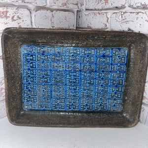 Cuenco cuadrado en cerámica esmaltada de Aldo Londi para Bitossi, Italia, años 70 LEER - Imagen 1 de 9