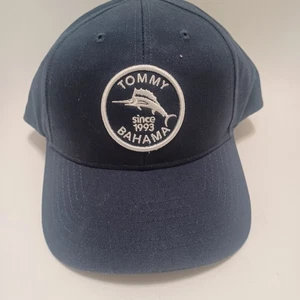 Tommy Bahama Men’s Baseball Cap Hat Blue White Buckle Strap Adjustable One Size - Picture 1 of 6