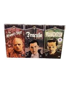 Universal Monsters VHS Lot (3) Dracula Frankenstein The Mummy’s Curse - Picture 1 of 13