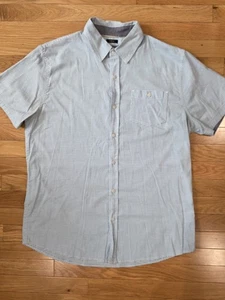 Lee Boys Regular Fit Stretch Short Sleeve Button-Up Striped Shirt Size L Casual - Picture 1 of 16