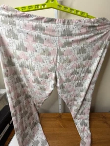 Damen Disney Parks Schloss Leggings 3X weiß rosa grau - Bild 1 von 4