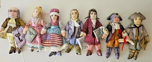 Vintage Hallmark Puppen AMERICAN SPIRIT Sammlung - Gründerväter 7-teiliges Set. - Bild 1 von 7