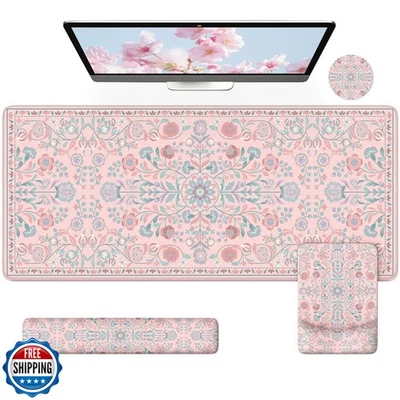 iCasso Mouse Pad with Wrist Rest,Large Desk Mat Set,Ergonomic Keyboard Pad wi - Image 1 of 4