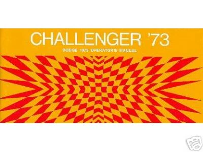 1973 73   DODGE CHALLENGER OWNER'S MANUAL - Изображение 1 из 1