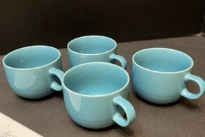 Mugs Cups Ceramic Set Of 4 Aqua Blue By RS Japan 8 oz Coffee Tea MCM EUC - Imagen 1 de 9