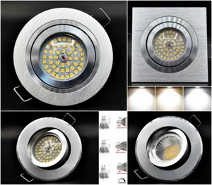 LED Einbaustrahler schwenkbar rund/Qadrat Einbauspots 220-240Volt GU10 (dimmbar) - Bild 1 von 12