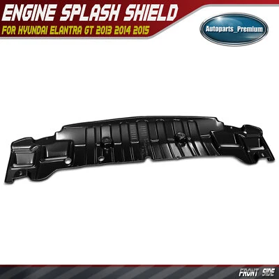 Protector contra salpicaduras de motor delantero negro debajo de la cubierta para Hyundai Elantra GT 2013-2015 Foto 1 de 4