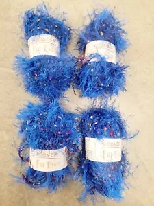 MODA DEA Yarn Fur Ever Blue Heaven #3841 Lot Of 4 49 Yds Each (196 Yards Total) - Picture 1 of 4