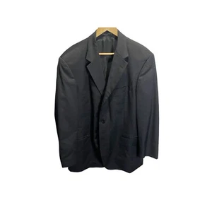 Hugo Boss Blazer Mens 44S Dark Gray Solid Italian Wool Super 100 Vented 3 Button - Picture 1 of 7