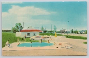 Postal de piscina Fawn Motel and Restaurant Watkins Glen New York NY - Imagen 1 de 2