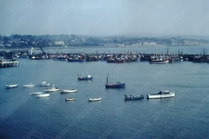 1980 scenic view boats in harbor kodachrome 35mm slide Cx10 - Picture 1 of 1