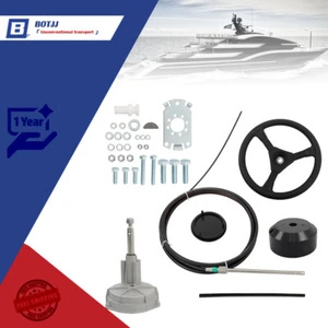 Kit fueraborda sistema de dirección giratorio para barco 15 pies marino con cable de dirección de 15' - Imagen 1 de 15