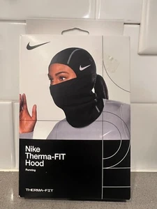 Nike Therma-FIT Hood 4.0 Running Hood Adulto Balaclava Shiesty Nero/Argento NUOVO - Foto 1 di 5