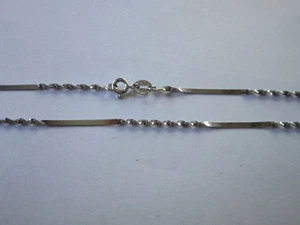 Catena argento sterling stile ritorto 1,77 mm 18 pollici argento massiccio 925 Italia H - Foto 1 di 5