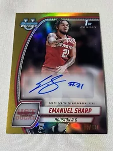 Bowman U Chrome Emmanuel Sharp Gold refractor  /50 Bowman 1st Auto - Picture 1 of 2