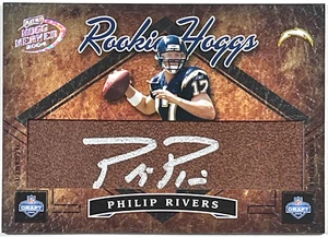 2004 Playoff Hogg Heaven Rookie Hoggs Philip Rivers Relic Auto RC #RH-4 /150 - Bild 1 von 2