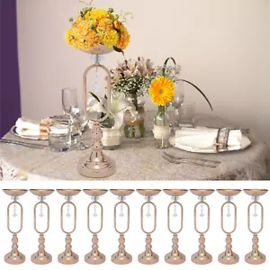 10PCS 44cm Hochzeit goldene Blumenvase Kerzenhalter Party Vasen Zeremonie Dekor - Bild 1 von 10