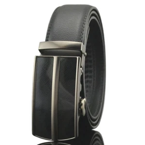 Durable High Quality Mens Leather Belts Adjustable Ratchet Belt Automatic Buckle - Picture 1 of 10